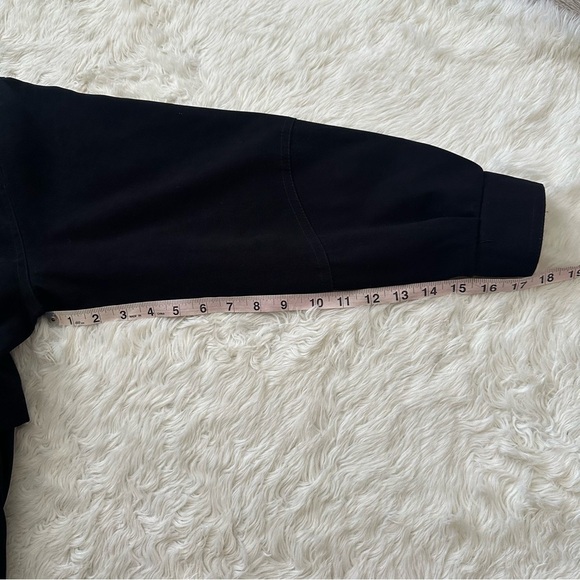 St. John Coat Collection Jacket Hooded Zip Up Gold Buttons Pockets Black Sz S - Picture 13 of 13